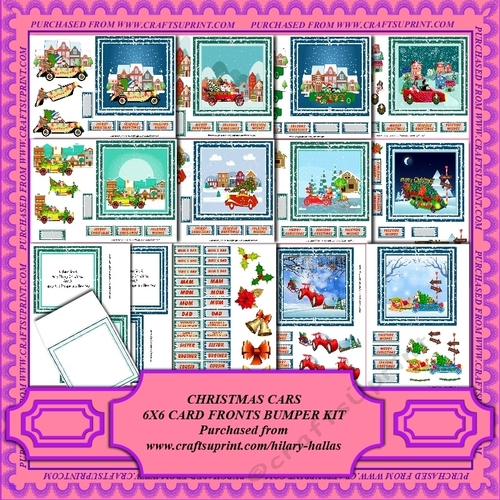 Christmas Cars 6x6 Card Front Bumper Kit