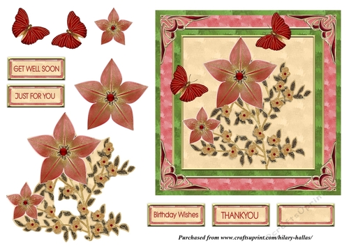 Pink & Gold Flowers