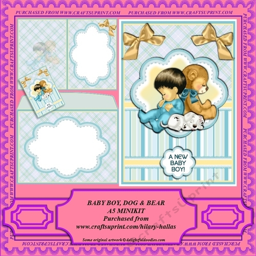 Baby Boy With Dog & Bear