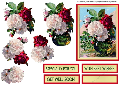Vintage Roses Topper & Decoupage