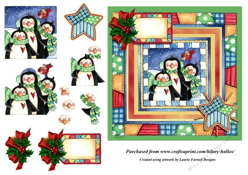 Penguin Family Christmas Holidays Snap