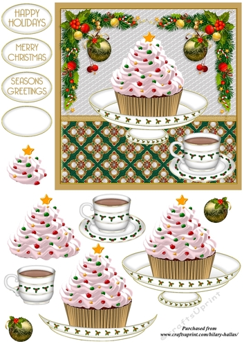 White Christmas Cupcake