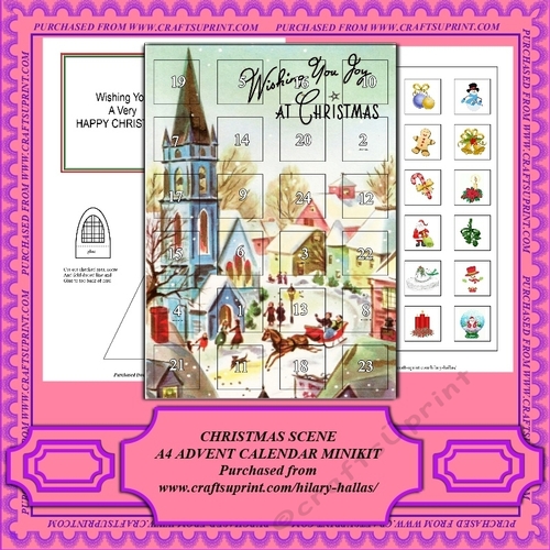 Christmas Scene A4 Advent Calendar Minikit