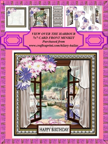 View Over The Harbour 7x7 Card Front Minikit