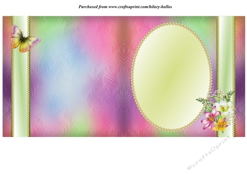 Pink White and Yellow Lillies Insert