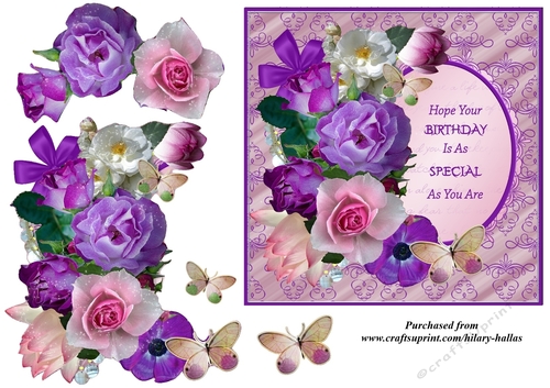 Purple Floral Birthday