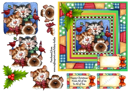 Three Kitties Christmas Snap