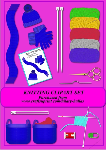 Knitting Clipart