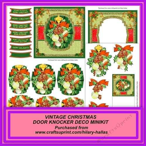 Vintage Christmas Door Knocker Deco Minikit