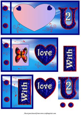 With Love 2u Book Card