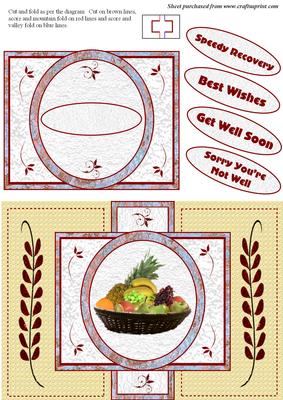 Basket of Fruit Get Well Card