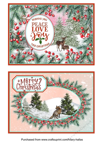 7x5 Christmas Card Fronts