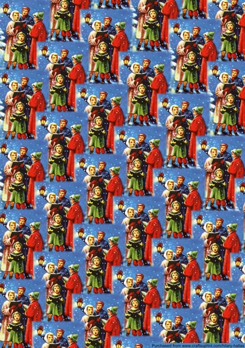 Vintage Christmas Carollers Background