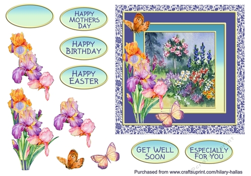 Watercolour Flower Garden