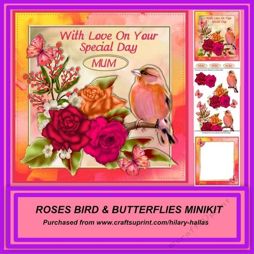 Roses Bird & Butterflies Minikit