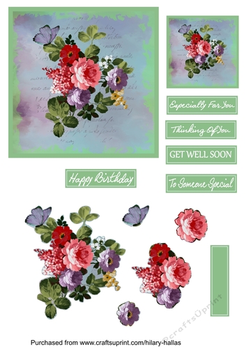 Antique Floral Topper & Decoupage