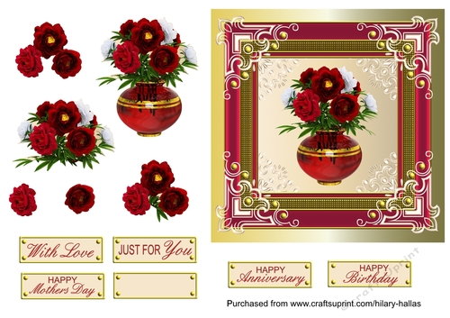 Vase of Roses