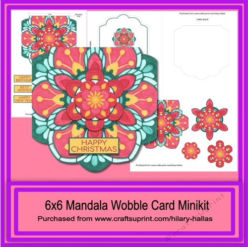 6x6 Mandala Wobble Card Minikit