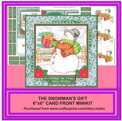 The Snowmans Gift 6x6 Card Front Minikit