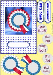 No. 1 Rosette Card Front