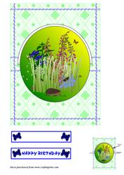 Flower Meadow Over the Edge Card