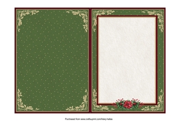 Green & Gold 7x5 Christmas Insert