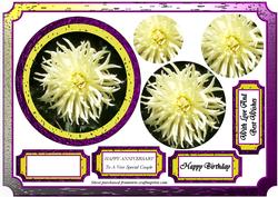 Yellow Dahlia Pyramid with Frame
