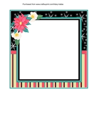 Poinsettia & Christmas Rose 7x7 Insert Panel
