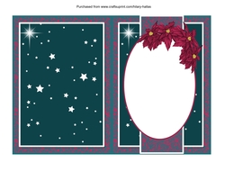 Magenta Poinsettia Insert