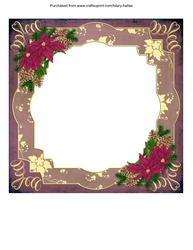 Dk Pink Poinsettia Lace 8x8 Insert Panel