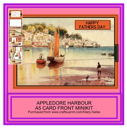 Appledore Harbour A5 Card Front Minikit