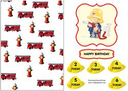Little Fireman Card Topper
