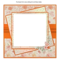 8x8 Peach Floral Insert