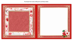 Red & White Floral 6x6 Insert