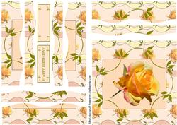 Pink & Yellow Rose Spiral Wavy Sidestacker