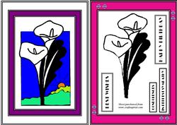 Art Deco Arum Lillies