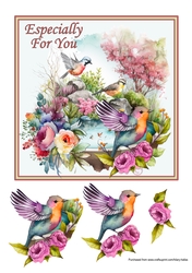 Birds on Flowery Pond