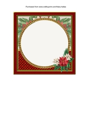 Christmas Poinsettia Insert Panel