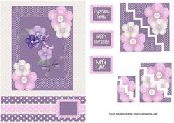 Flowers & Dots in Lilac & Pink