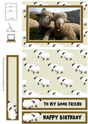 Sheep Easel Card