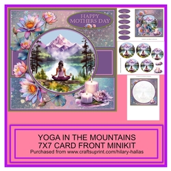cup1288515_819 - Yoga In The Mountains 7x7 Card Front Minikit