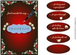 Daisy and Pen Thankyou Card