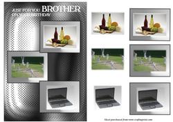 Brother Metallic Birthday Card