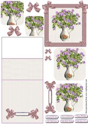 Pitcher of Purple Flowers