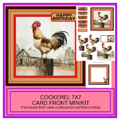 Cockerel 7x7 Card Front Minikit