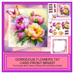 Gorgeous Flowers 7x7 Card Front Minikit