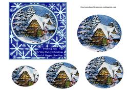 Little House with Snowman