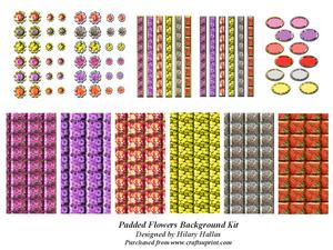 Padded Flowers Background Kit