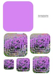 Purple Flower Pyramid Topper