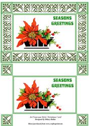 Art Nouveau Style Chistmas Card